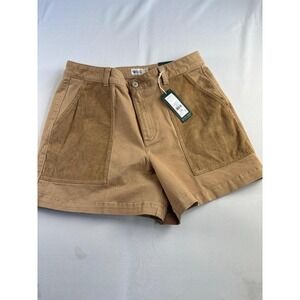 Alpine Design Sahara Sand Mixed Fabric Corduroy Patch Pocket Short Women 10 NWT